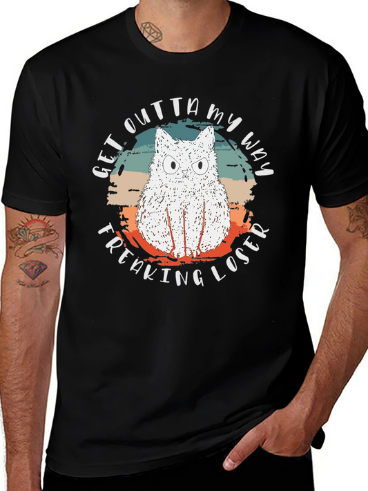 Funny Cat Freaking Loser Graphic T-Shirt