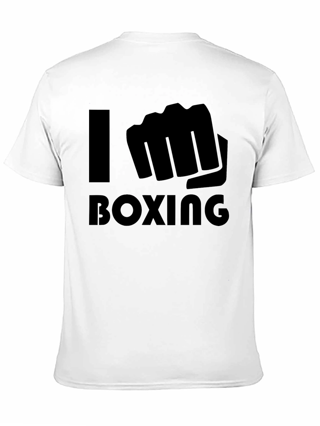 I Love Boxing Black T-Shirt Punching Fist Graphic Tee