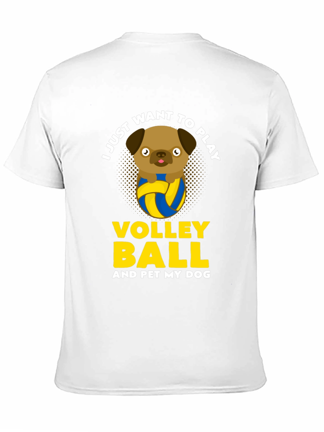 Volleyball Dog Graphic Tee - Pet Lover Shirt