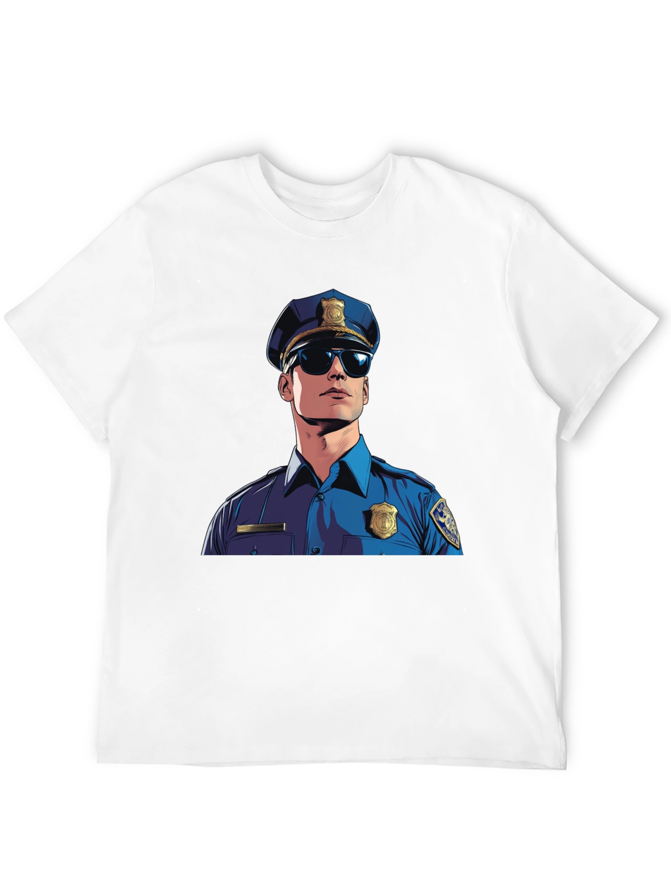 Cool Cop Graphic Tee - Black Cotton Blend