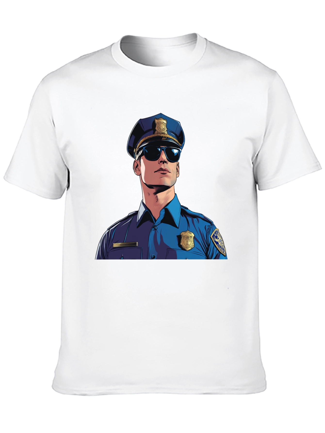 Cool Cop Graphic Tee - Black Cotton Blend