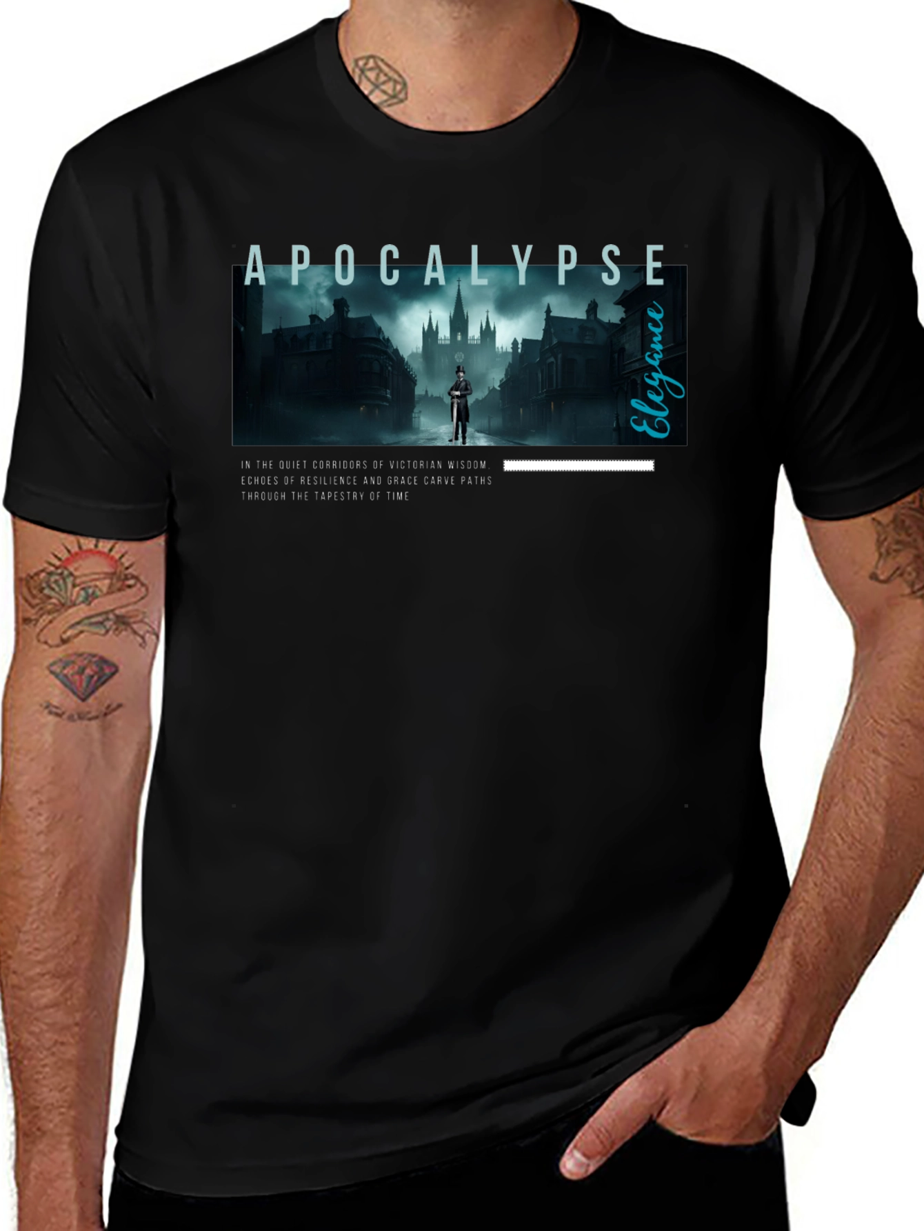 Apocalypse Elegance Graphic Tee - Victorian Style