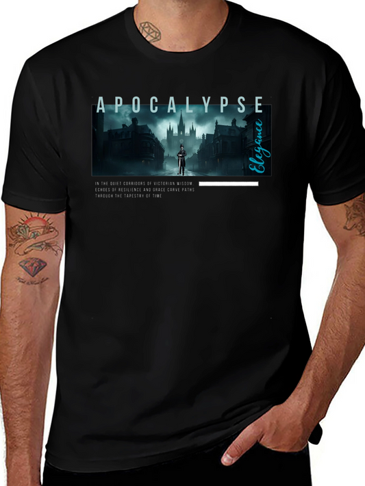 Apocalypse Elegance Graphic Tee - Victorian Style