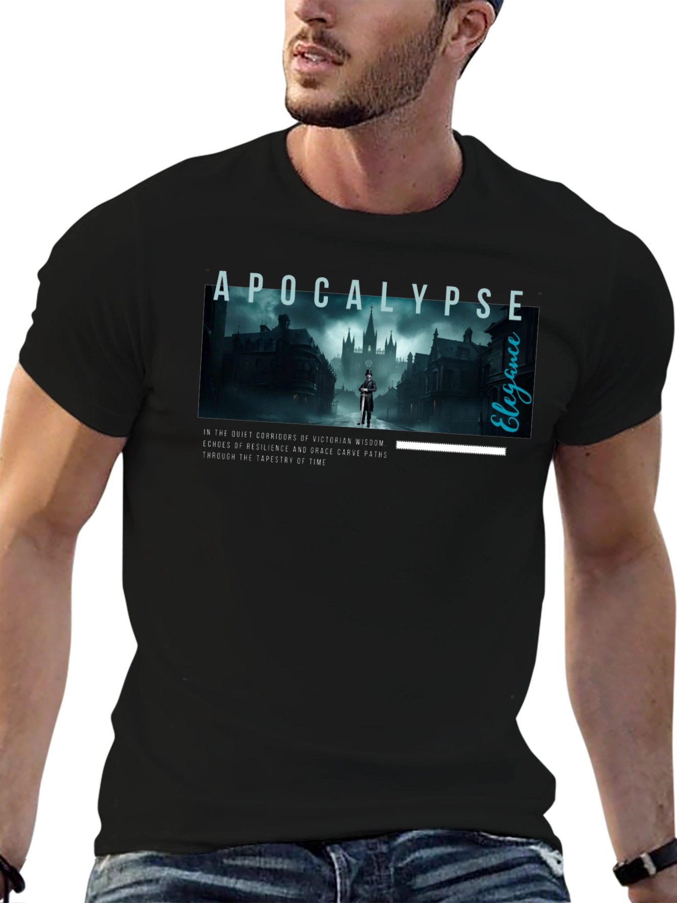 Apocalypse Elegance Graphic Tee - Victorian Style