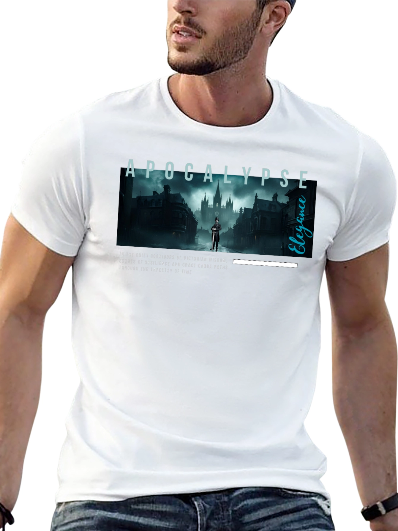 Apocalypse Elegance Graphic Tee - Victorian Style