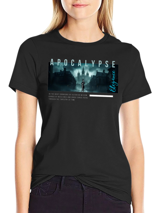 Apocalypse Elegance Graphic Tee - Victorian Style