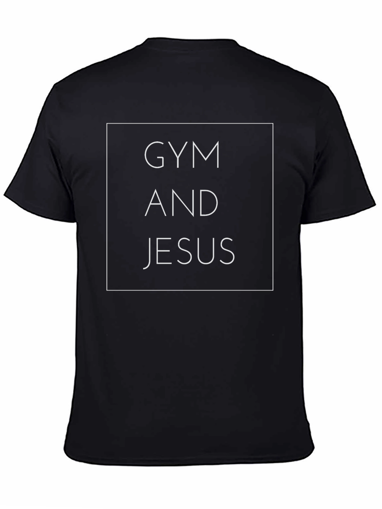 Gym and Jesus Black T-Shirt