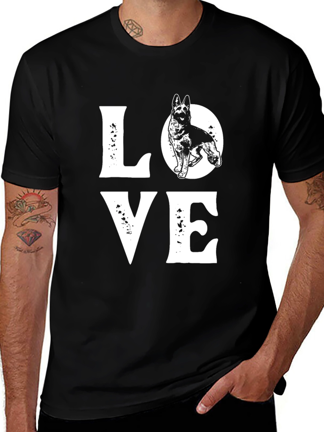 Love German Shepherd Graphic Tee