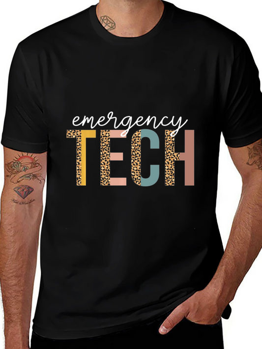 Emergency Tech Leopard Print Graphic Tee