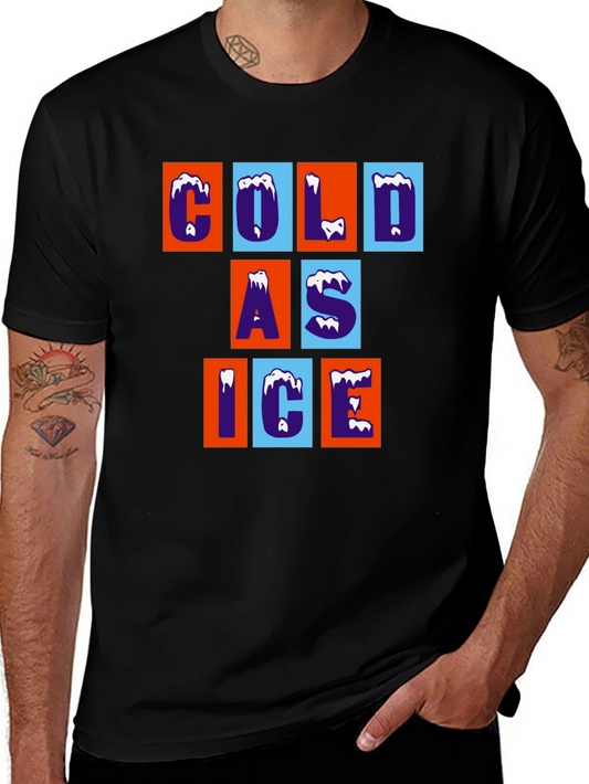 Cold As Ice Graphic Tee - Trendy Crew Neck