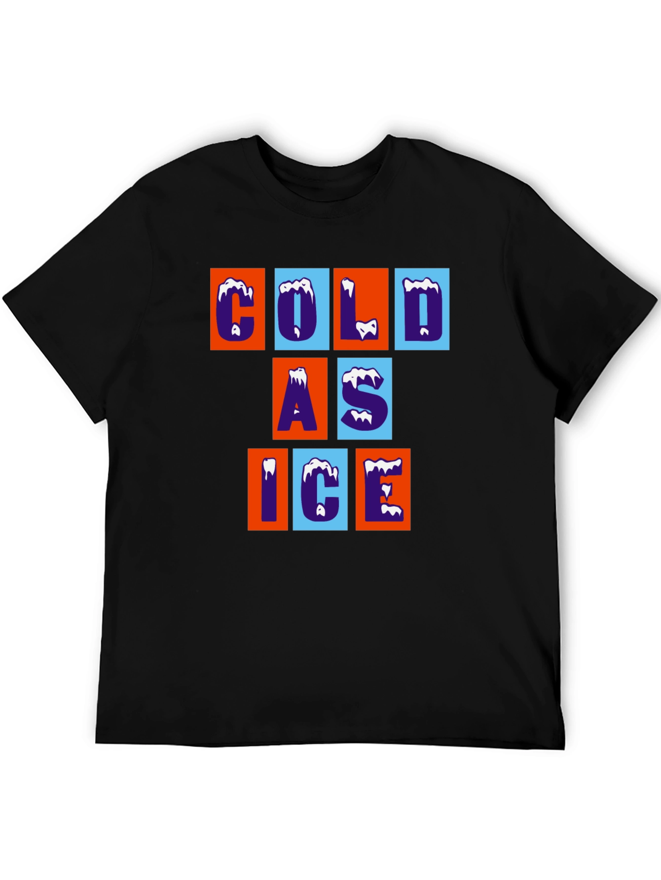 Cold As Ice Graphic Tee - Trendy Crew Neck