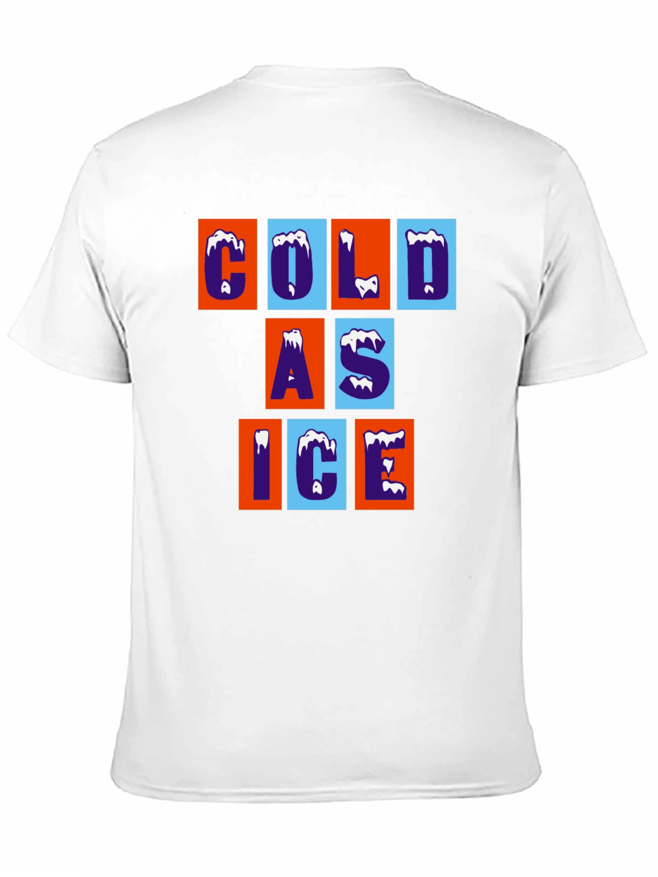 Cold As Ice Graphic Tee - Trendy Crew Neck