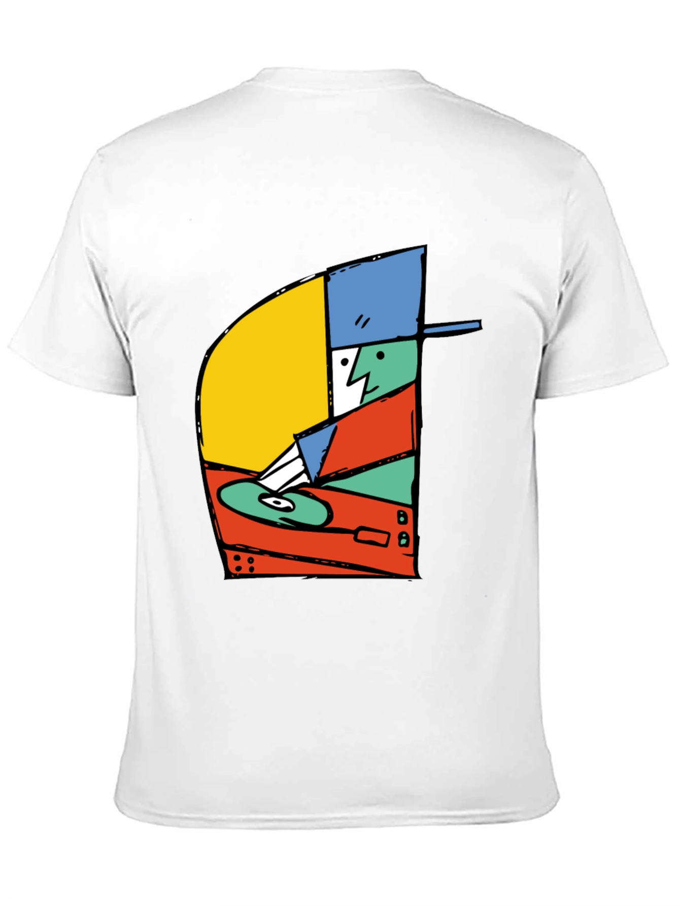 Retro DJ Graphic T-Shirt - Black