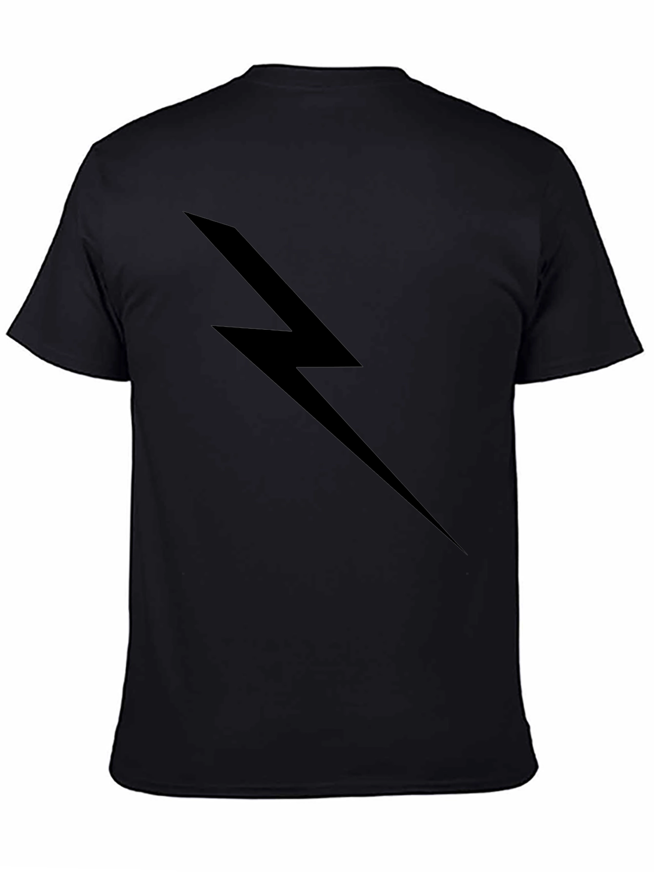 Black Lightning Bolt Graphic T-Shirt