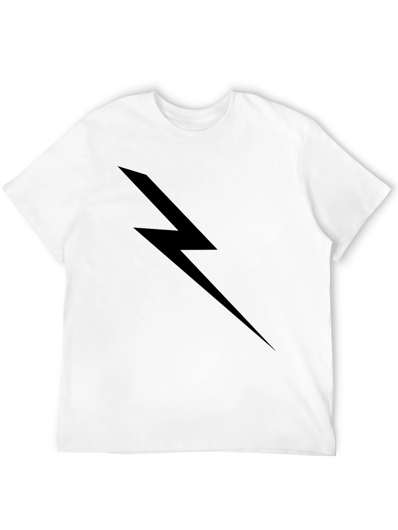 Black Lightning Bolt Graphic T-Shirt