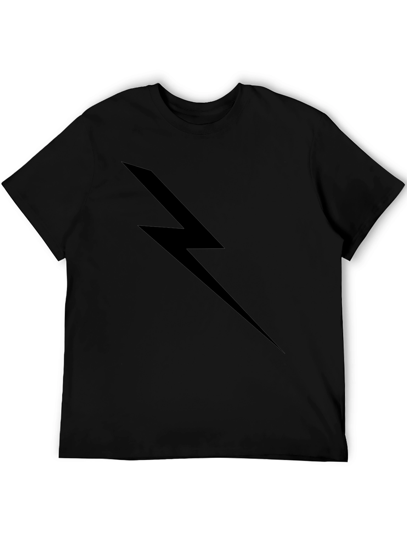 Black Lightning Bolt Graphic T-Shirt