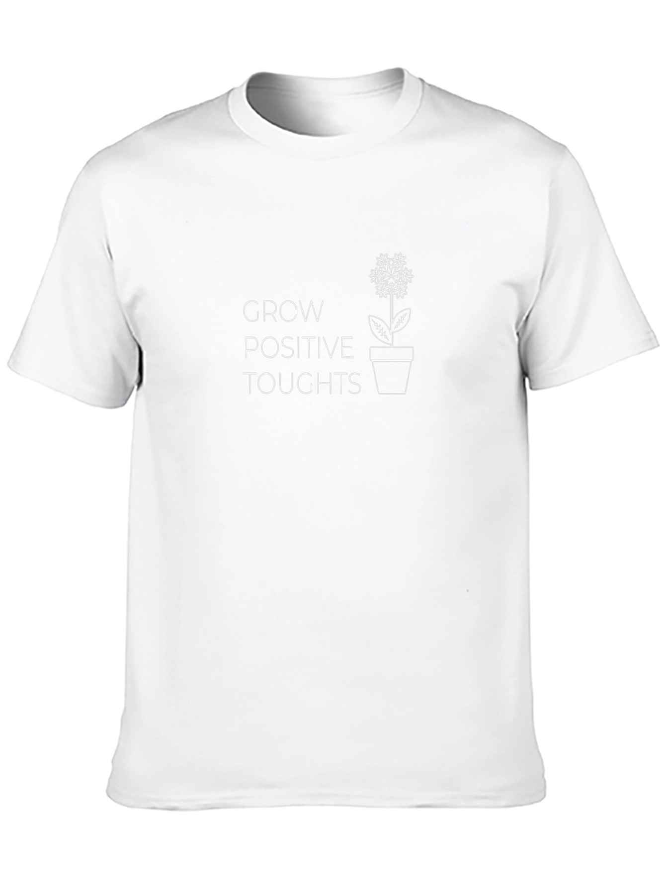 Grow Positive Thoughts Black Graphic Tee