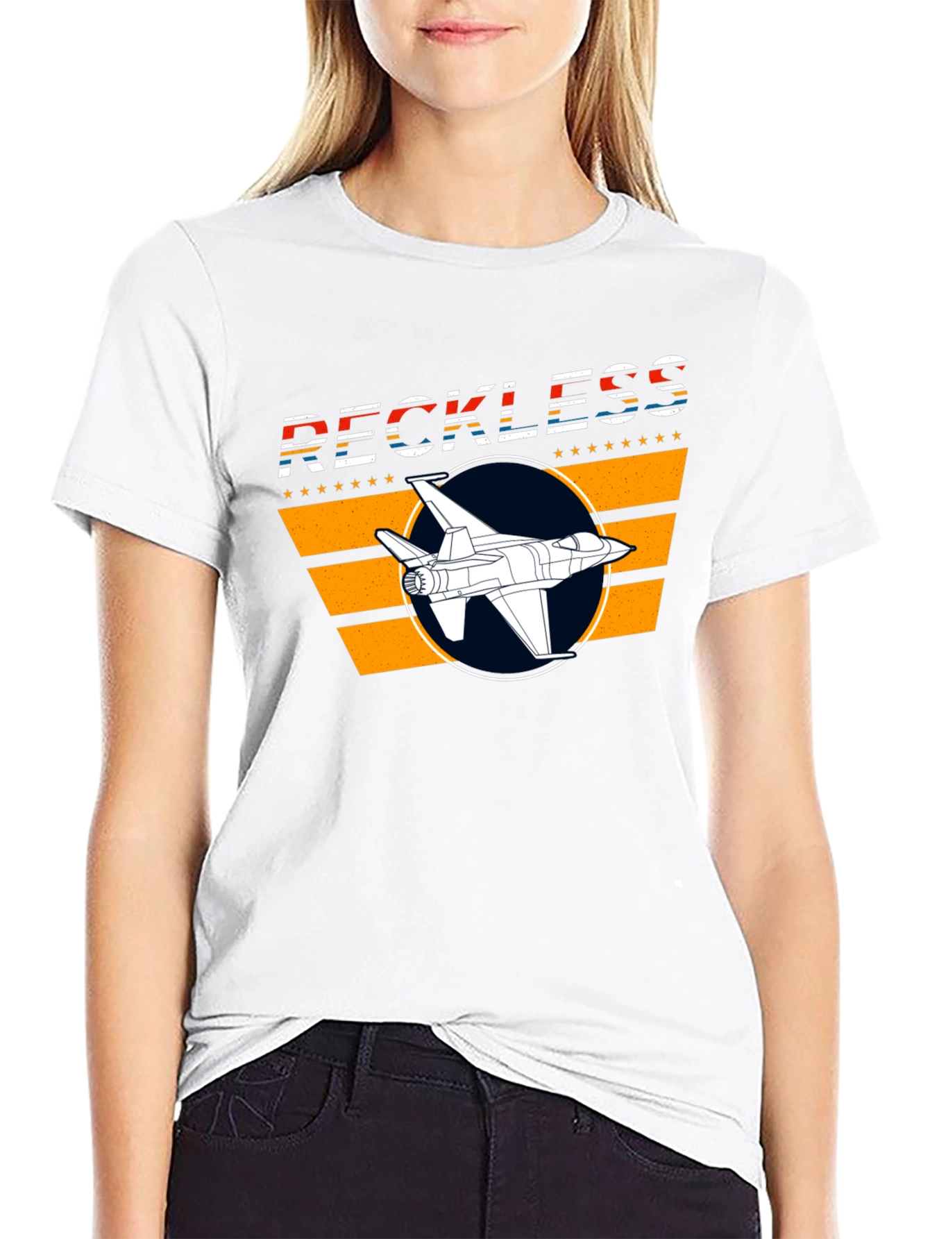 Reckless Jet Black Graphic T-Shirt