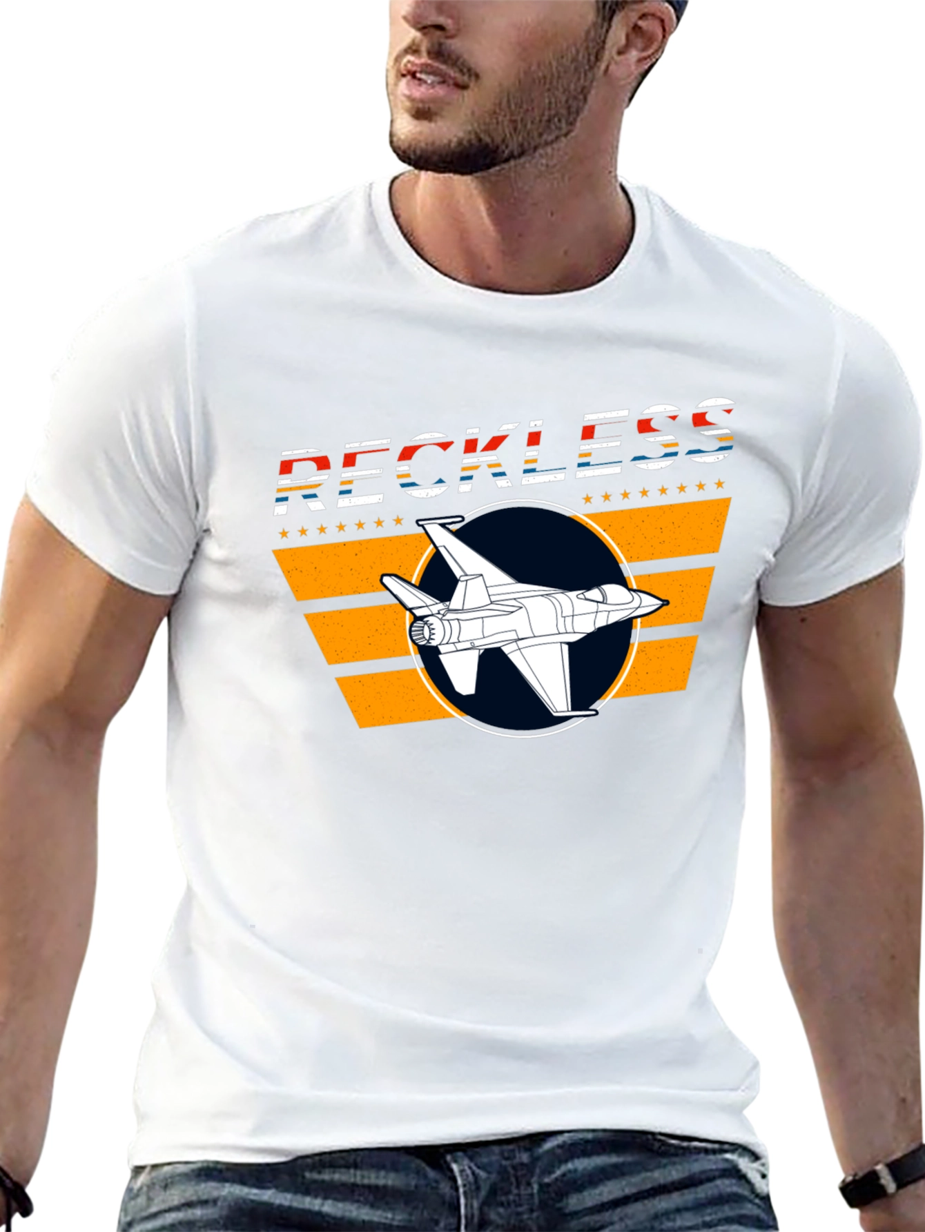 Reckless Jet Black Graphic T-Shirt