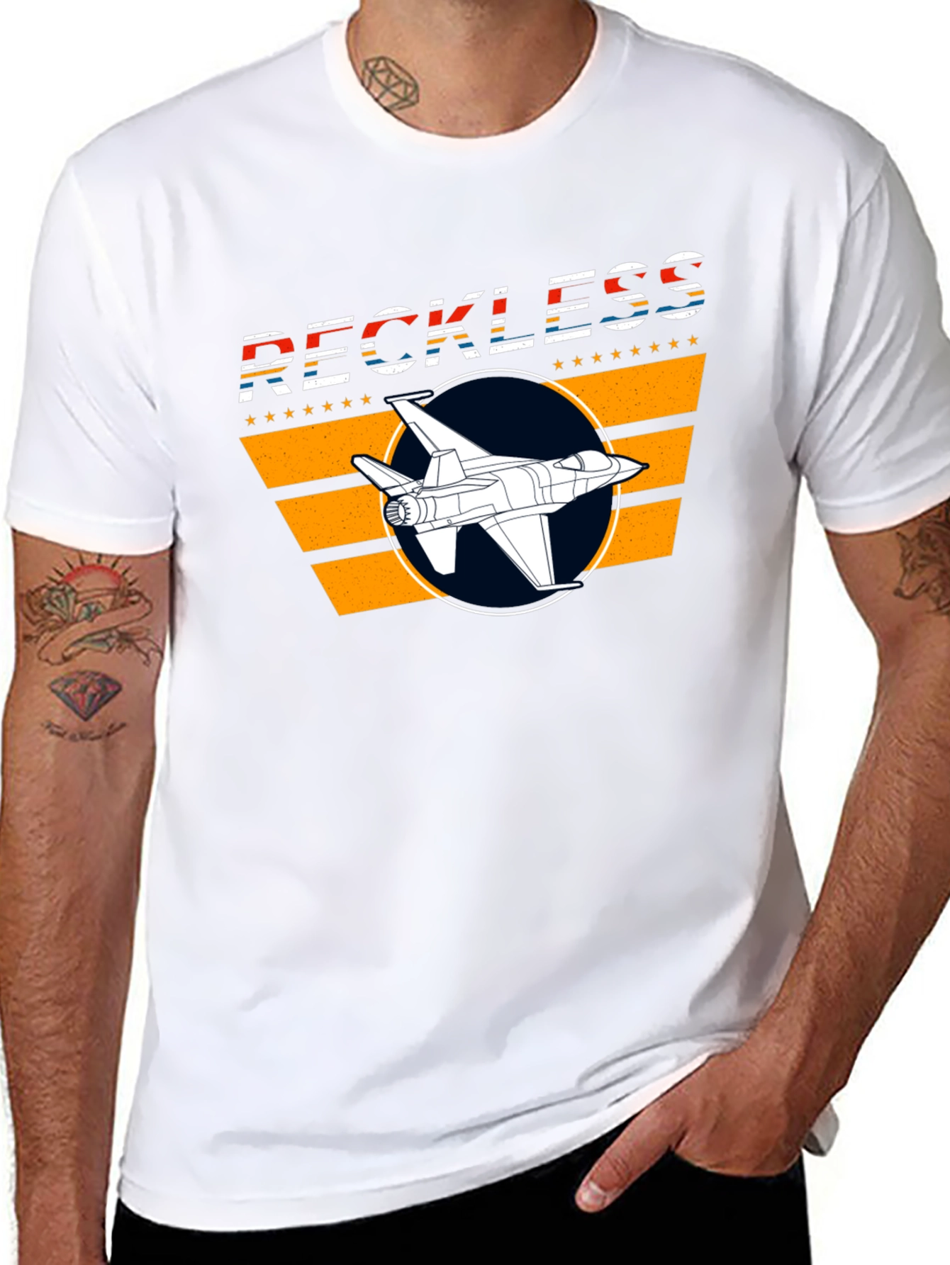 Reckless Jet Black Graphic T-Shirt