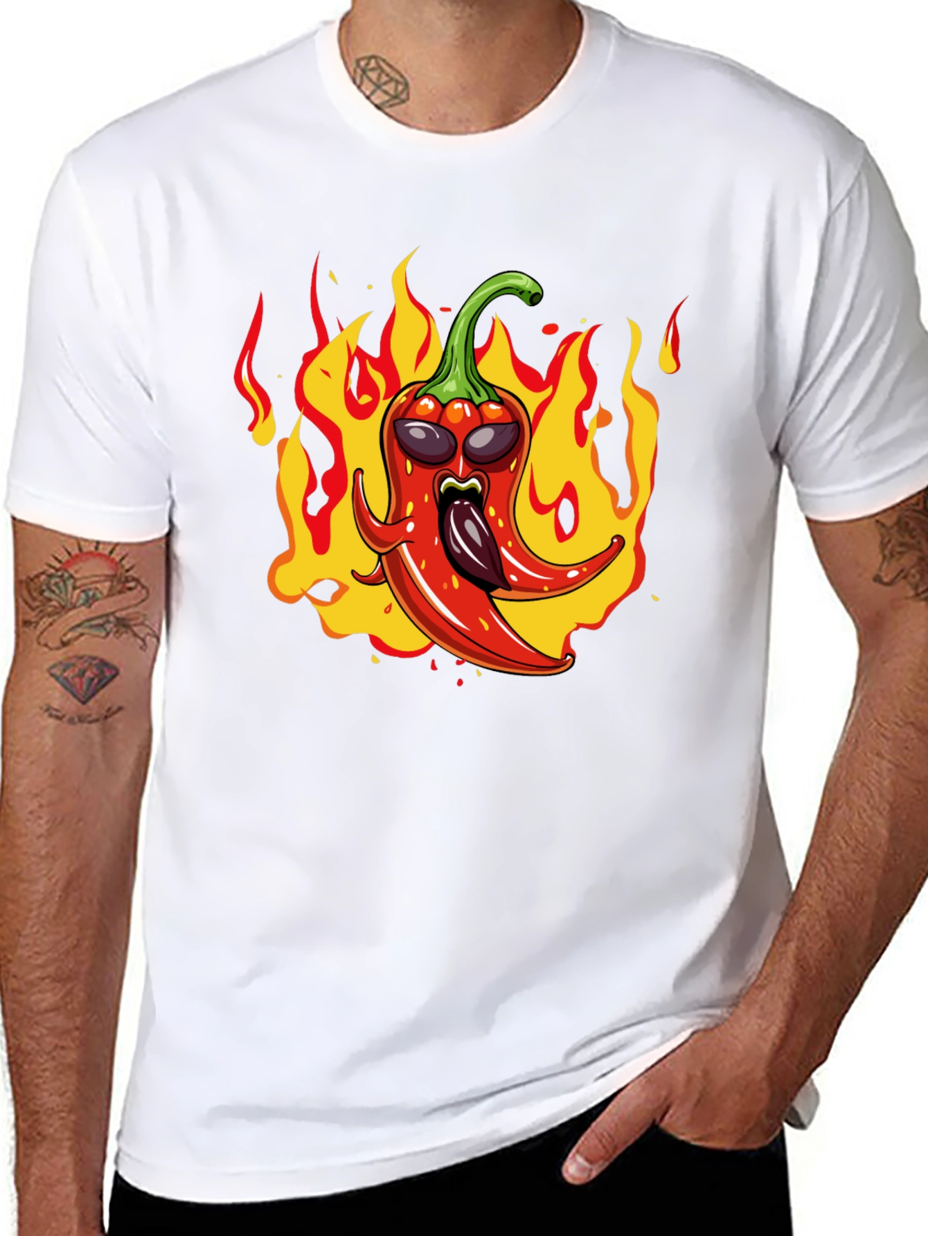 Spicy Pepper Graphic Tee - Hot Sauce Lover Shirt