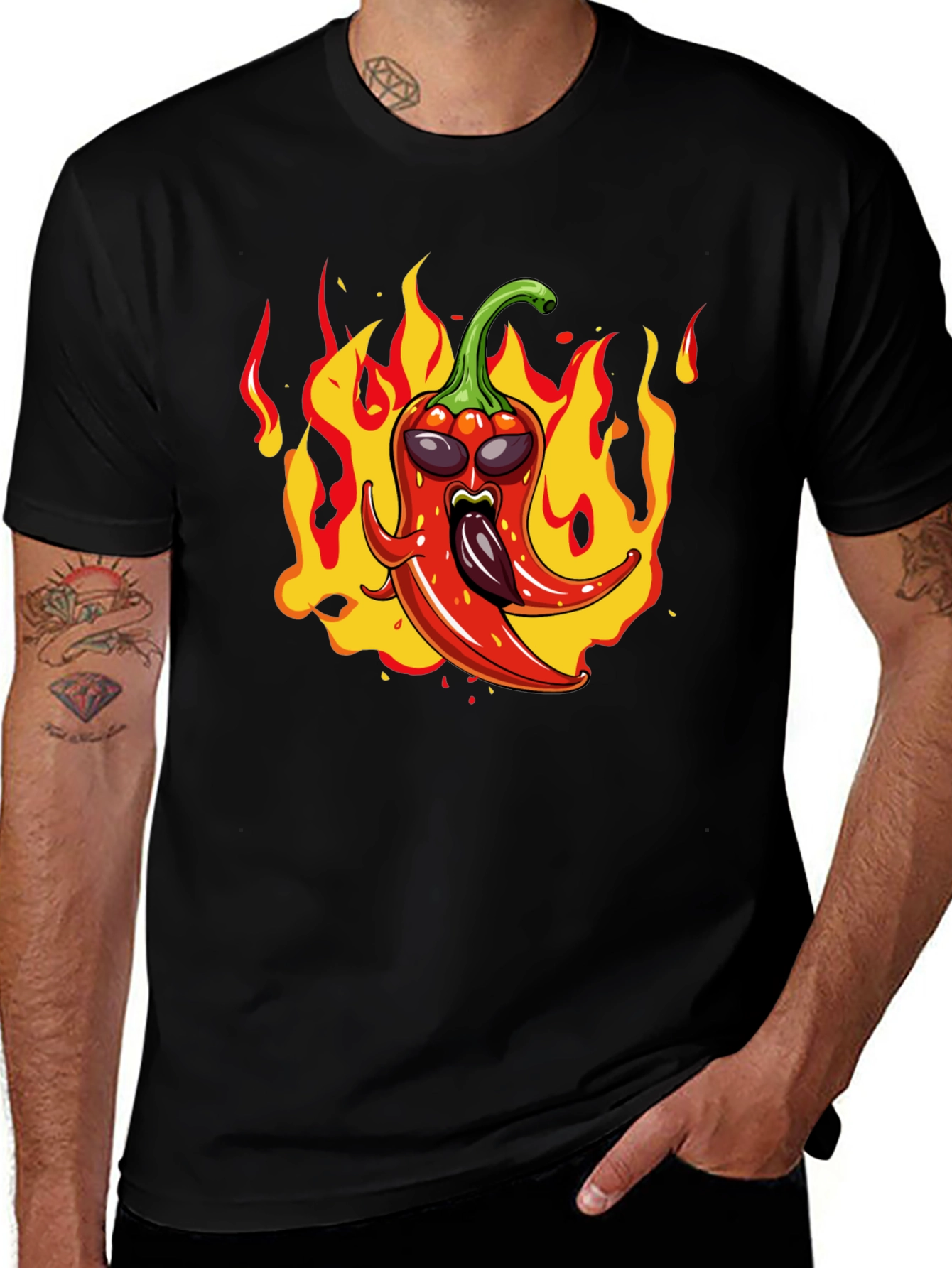 Spicy Pepper Graphic Tee - Hot Sauce Lover Shirt