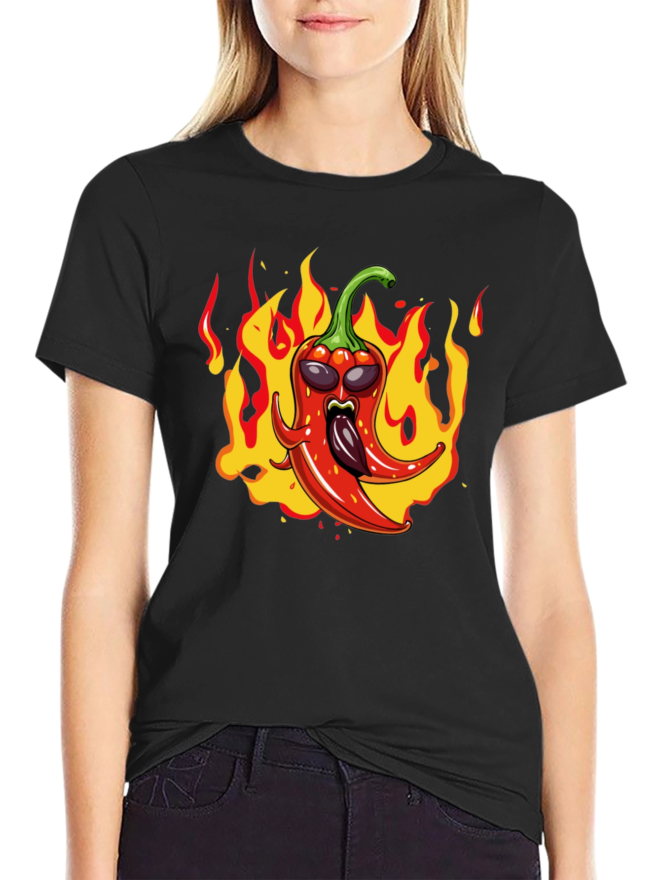 Spicy Pepper Graphic Tee - Hot Sauce Lover Shirt