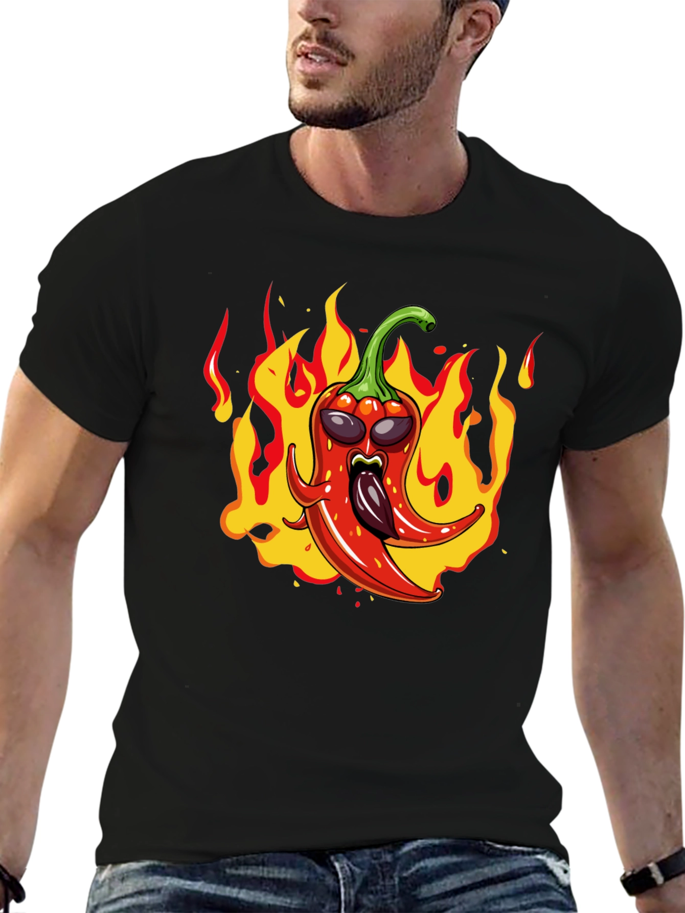 Spicy Pepper Graphic Tee - Hot Sauce Lover Shirt