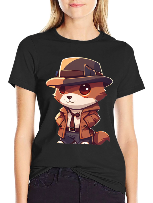 Detective Dog T-Shirt - Cartoon Style