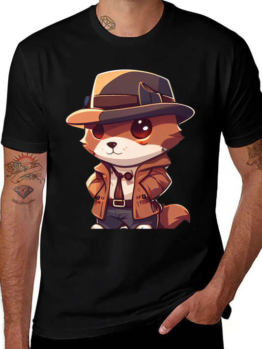 Detective Dog T-Shirt - Cartoon Style