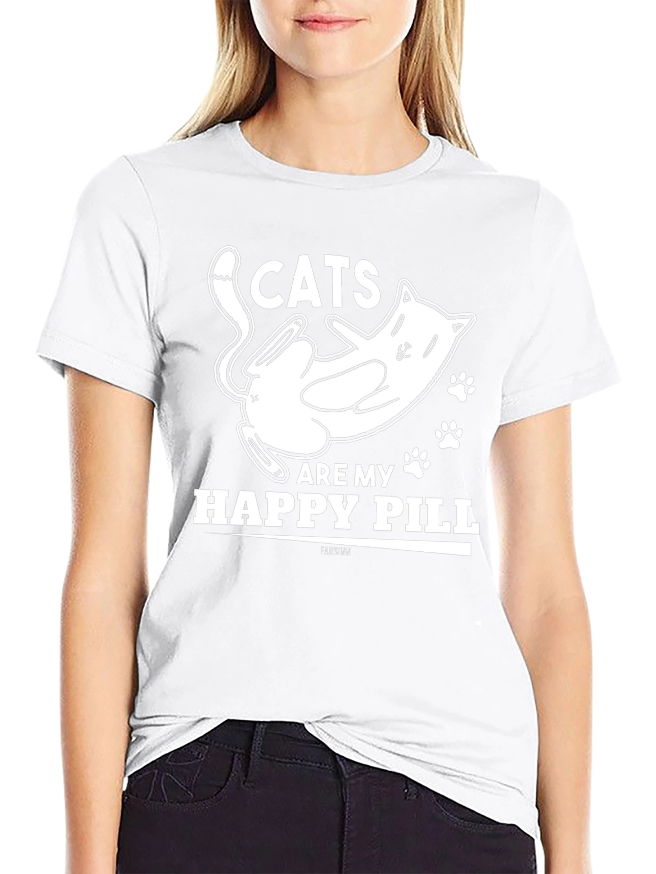 Cats Are My Happy Pill Graphic Tee