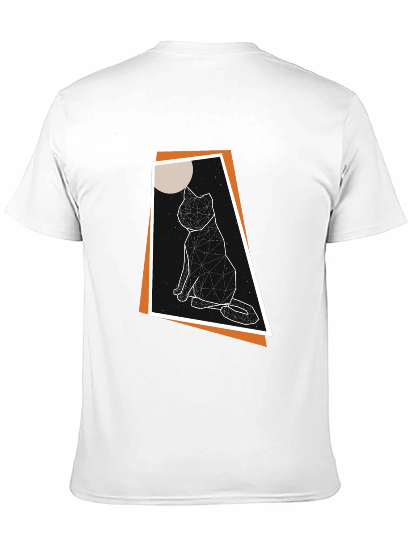 Geometric Cat T-Shirt - Modern Graphic Tee