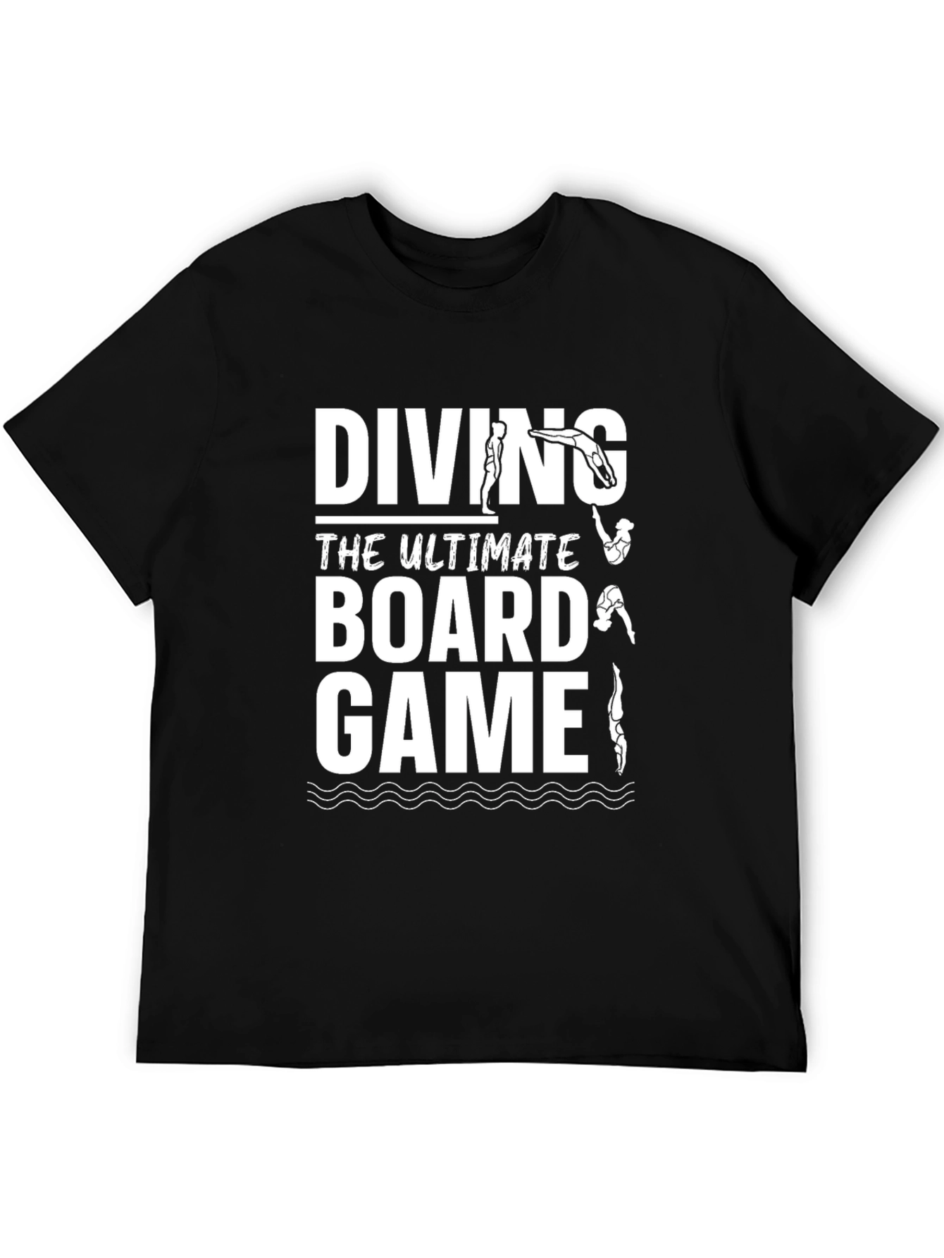 Diving Board Game T-Shirt - Black Humorous Design