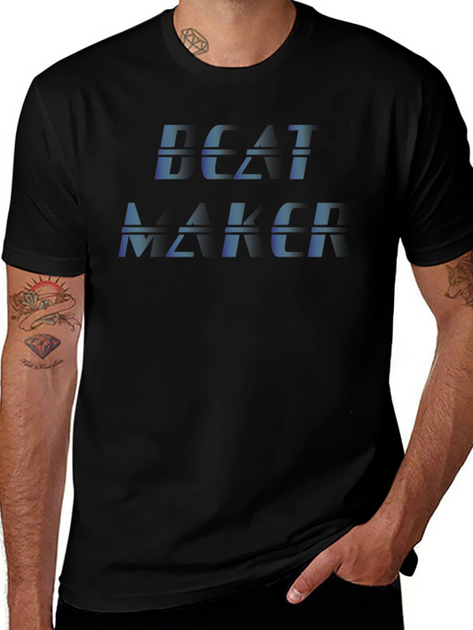 Beat Maker Black Graphic Tee - Stylish Music Producer Shirt