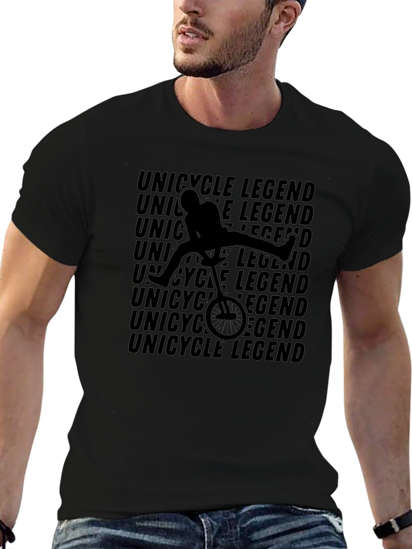 Unicycle Legend Graphic T-Shirt - Black
