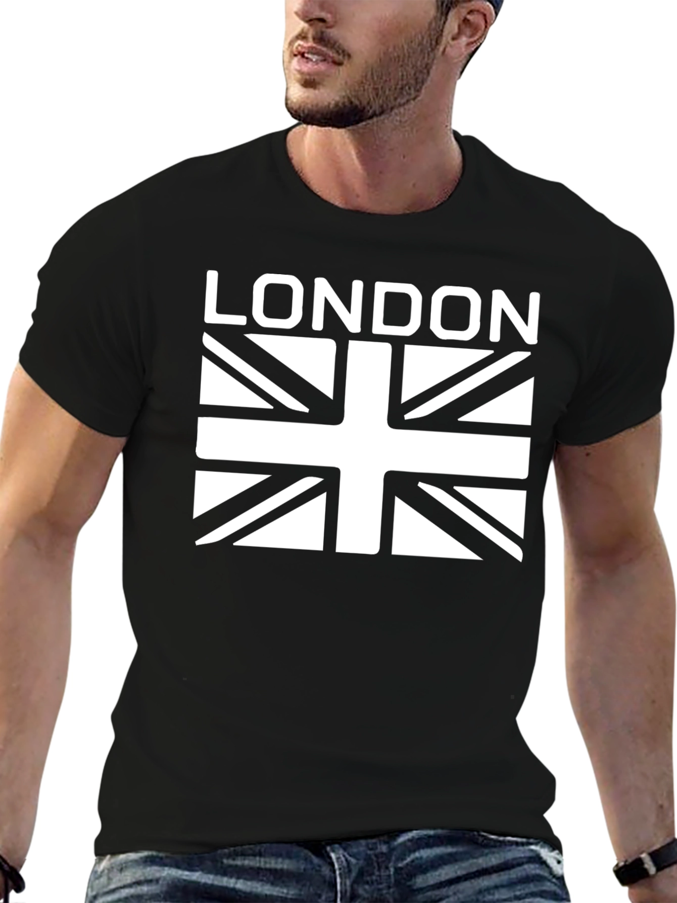 London Union Jack Graphic Tee - Black