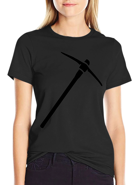 Mens Black Pickaxe Graphic Tee - Mining Style!