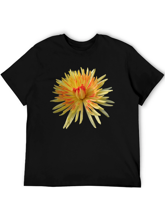 Floral Print Black T-Shirt - Bold & Unique Design