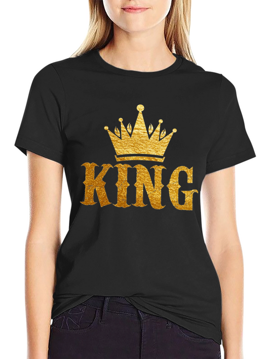 King Crown Graphic Print Black T-Shirt