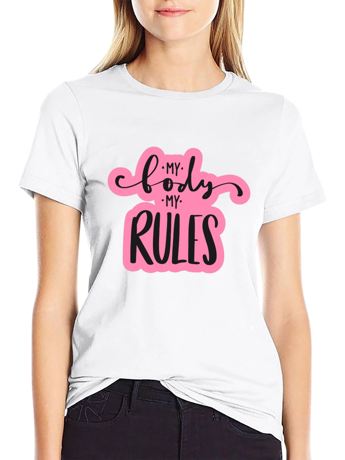 My Body My Rules Black T-Shirt