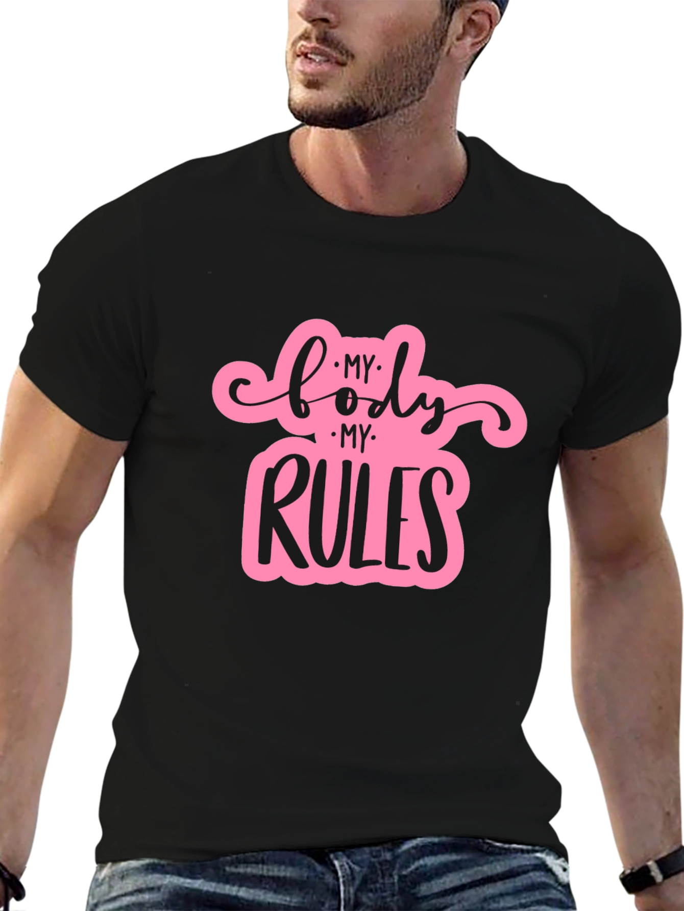 My Body My Rules Black T-Shirt
