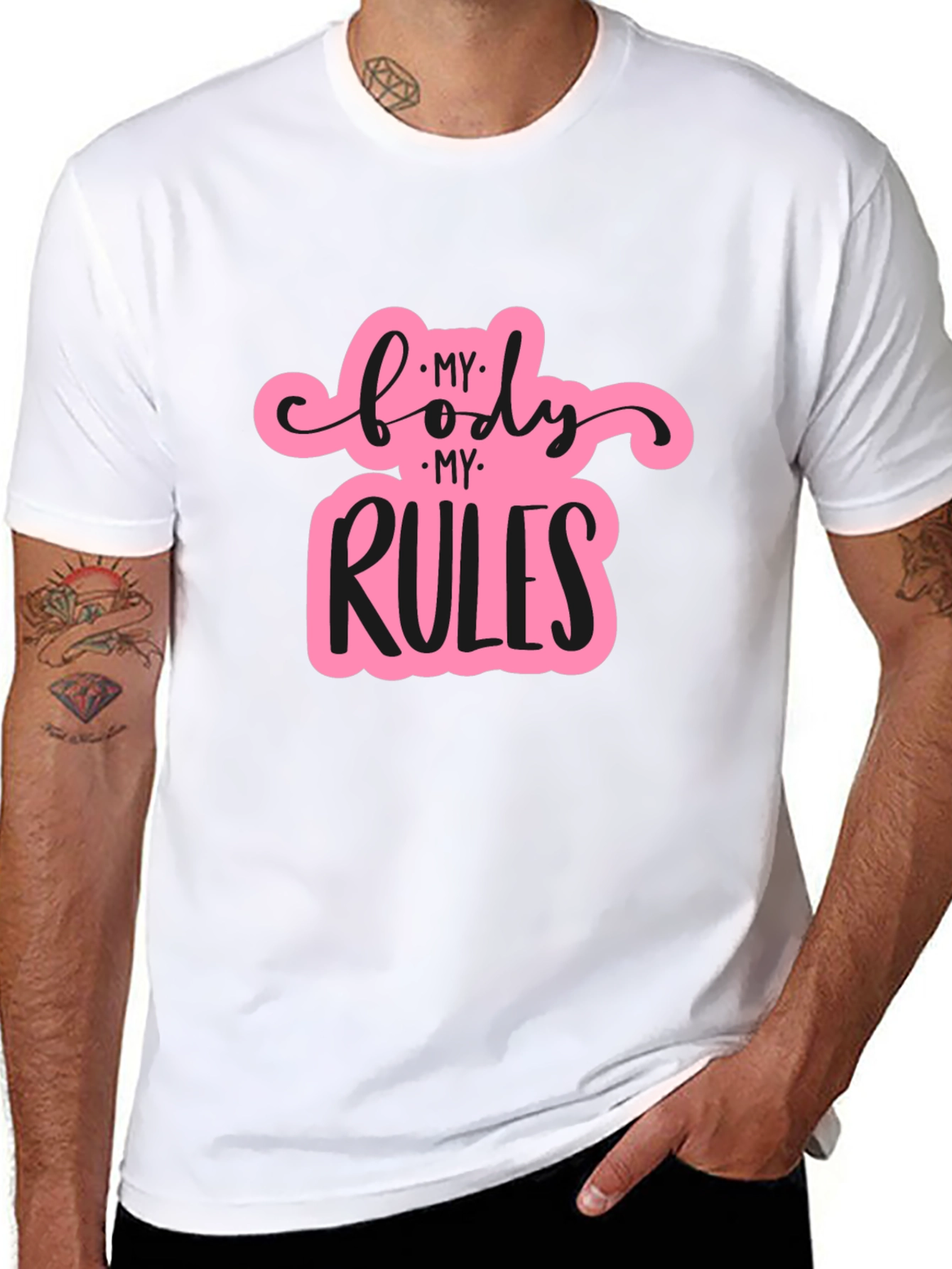 My Body My Rules Black T-Shirt