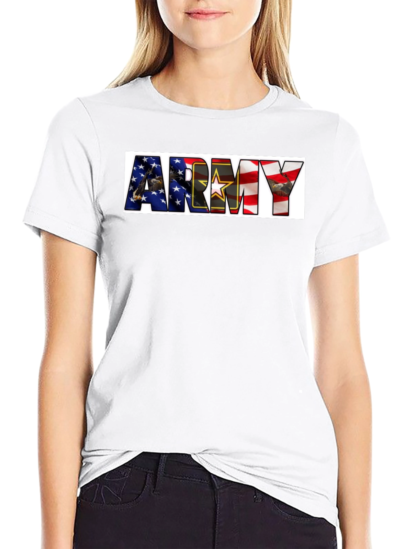 Army Graphic T-Shirt - Patriotic Design