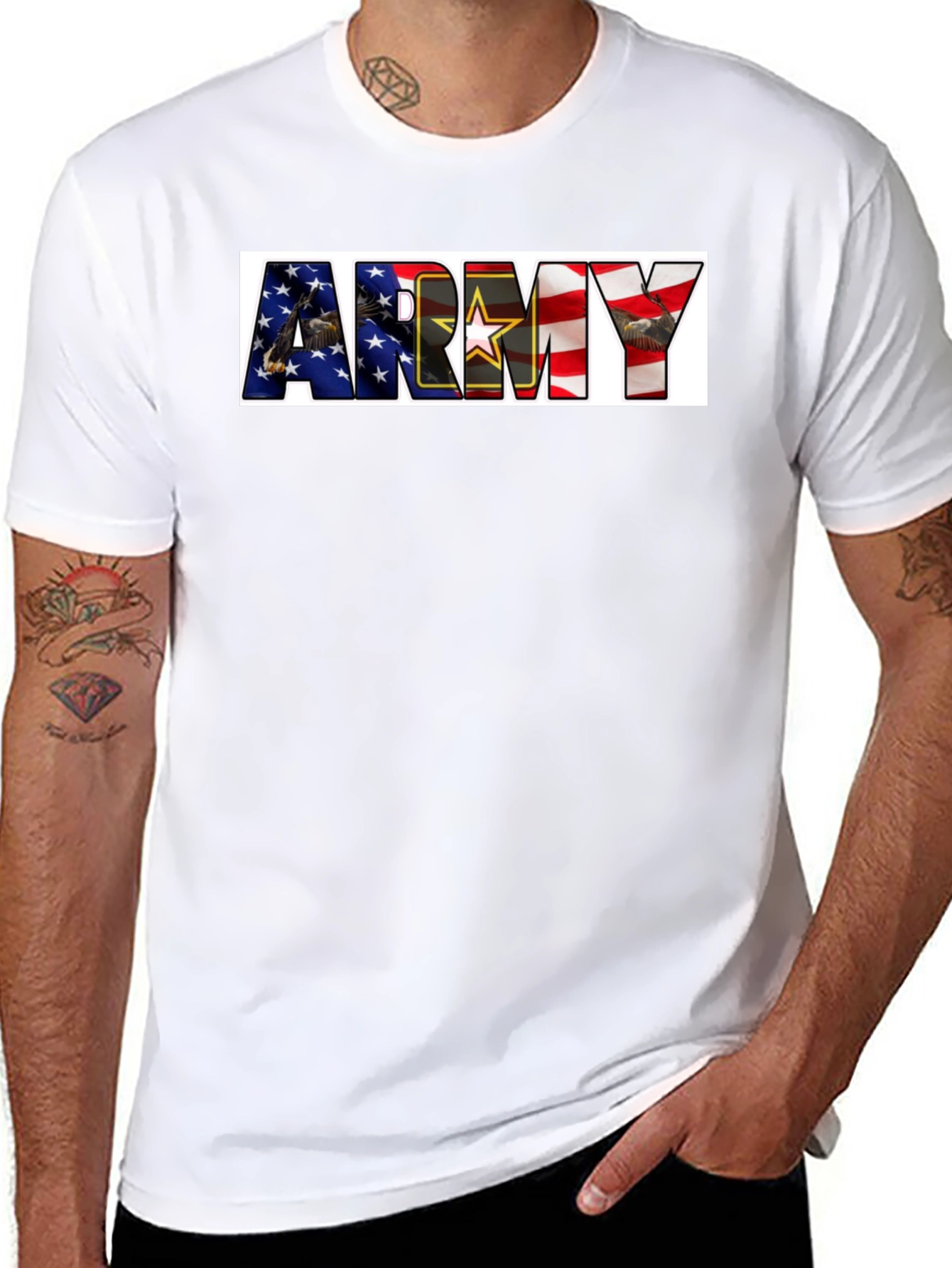 Army Graphic T-Shirt - Patriotic Design