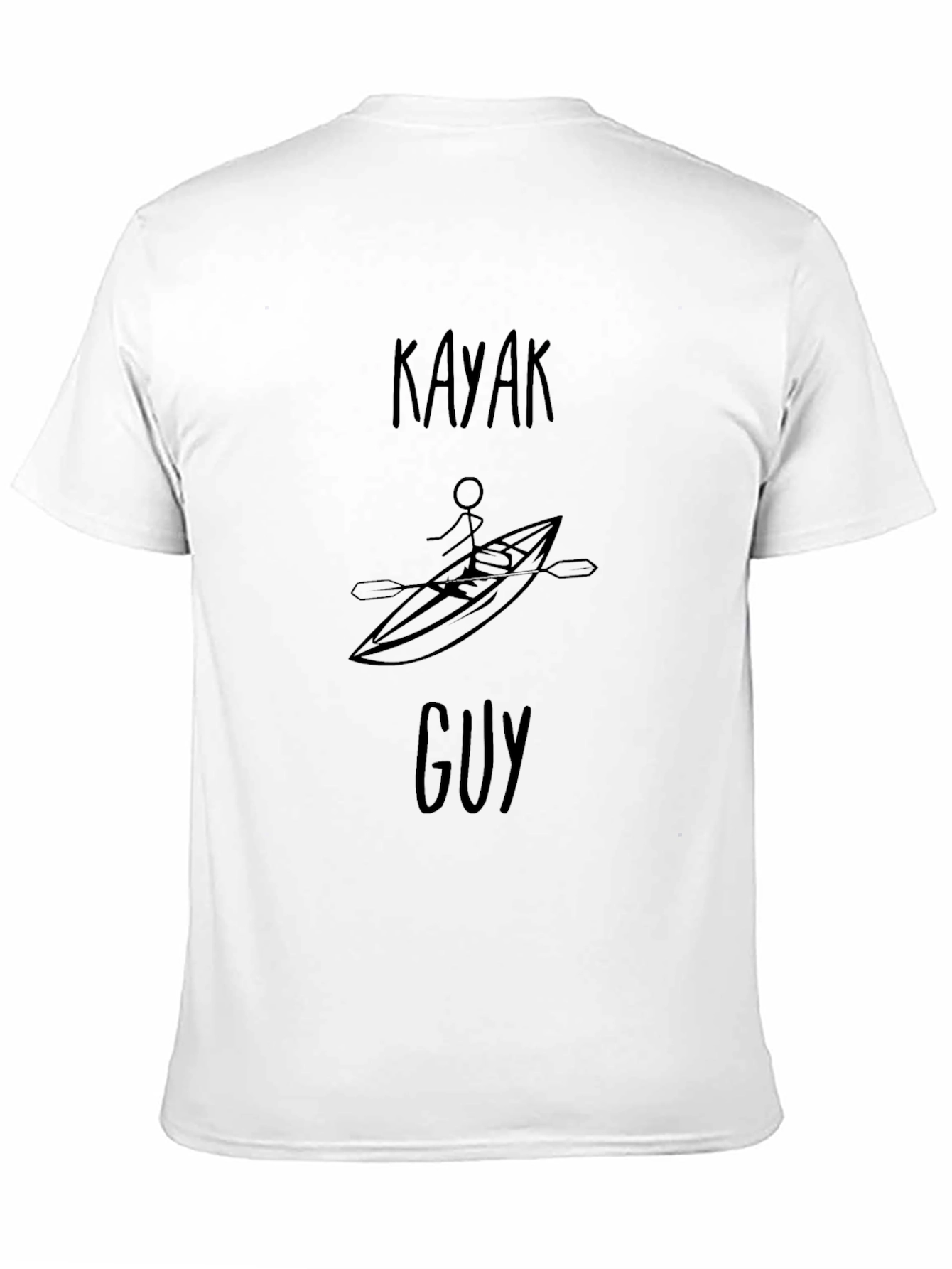 Kayak Guy T-Shirt - Black Cotton Tee