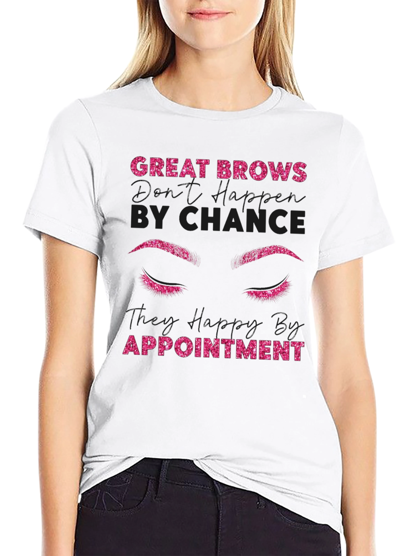 Great Brows By Appointment Black T-Shirt
