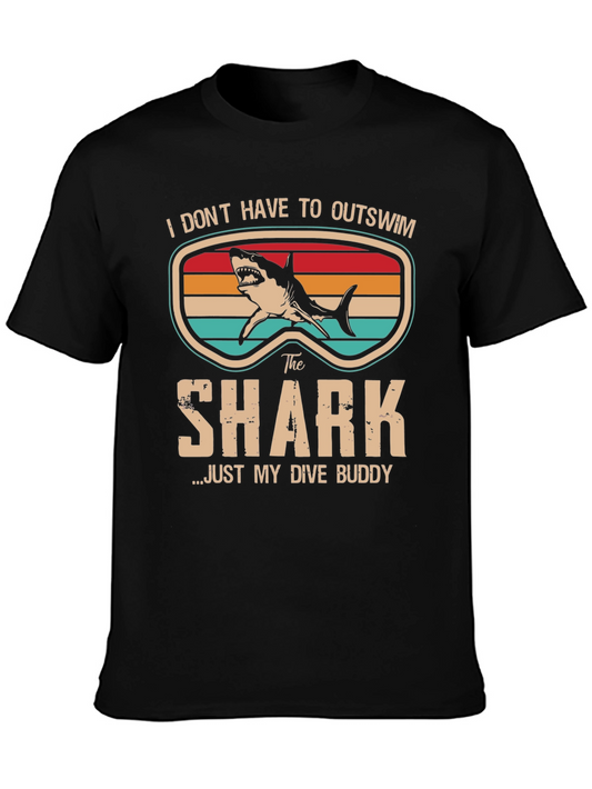 Dive Buddy Shark Graphic Tee - Funny Scuba Diving T-Shirt