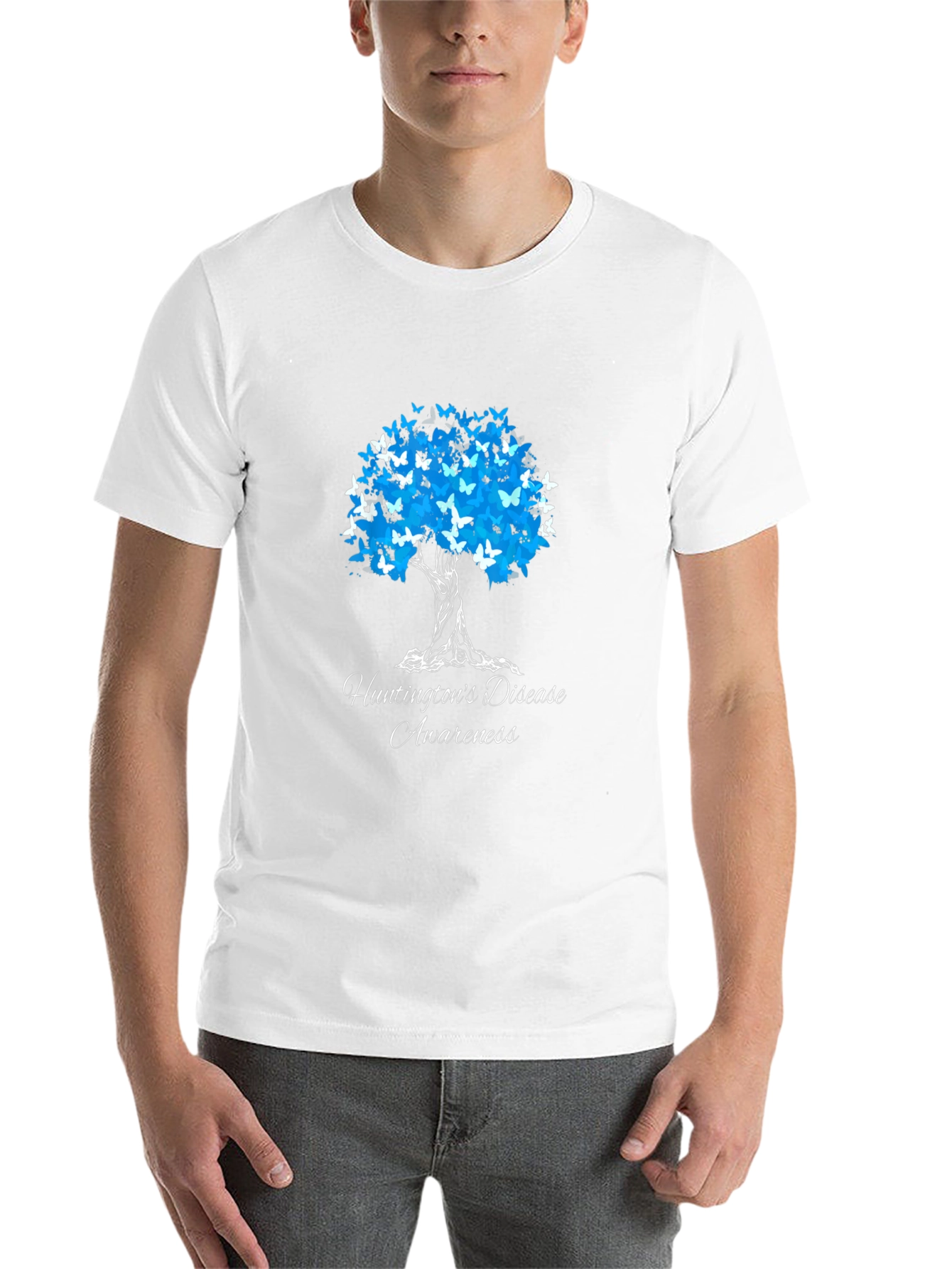 Huntingtons Disease Awareness Butterfly Tree T-Shirt