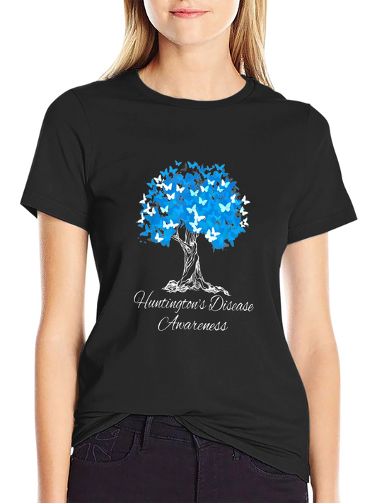 Huntingtons Disease Awareness Butterfly Tree T-Shirt