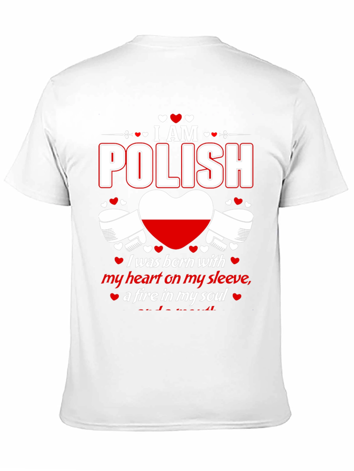 I am Polish T-Shirt - Heart on Sleeve